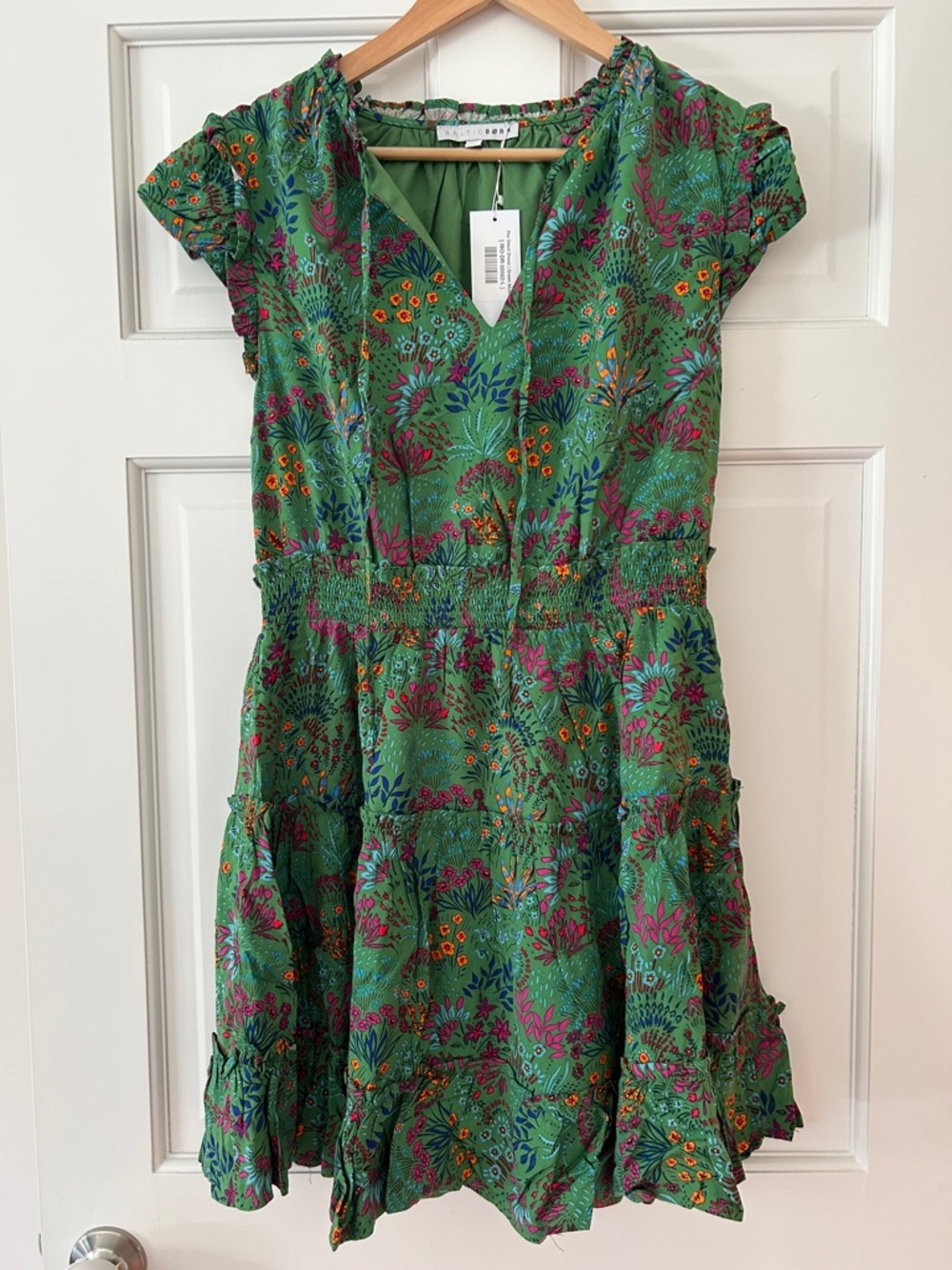 Baltic Born Rio Short Dress- Green Multi L